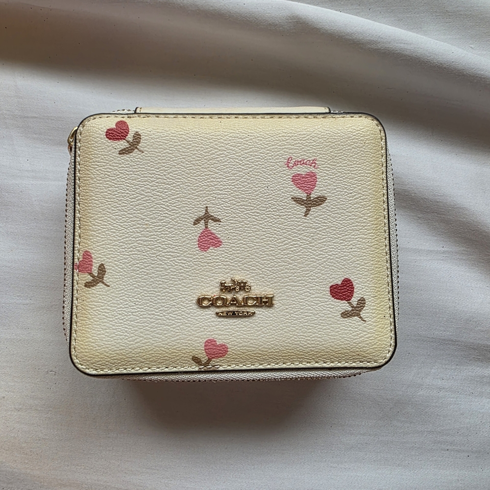 Coach Cream and Pink Women's Bag